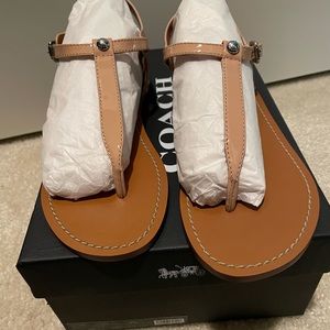 Brand new coach sandals 8.5 tan